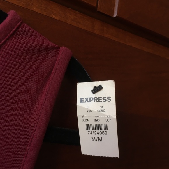 EXPRESS | Burgundy/Purple Midi Dress - Picture 6 of 6